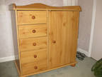 Gorgeous pine-look baby changing unit